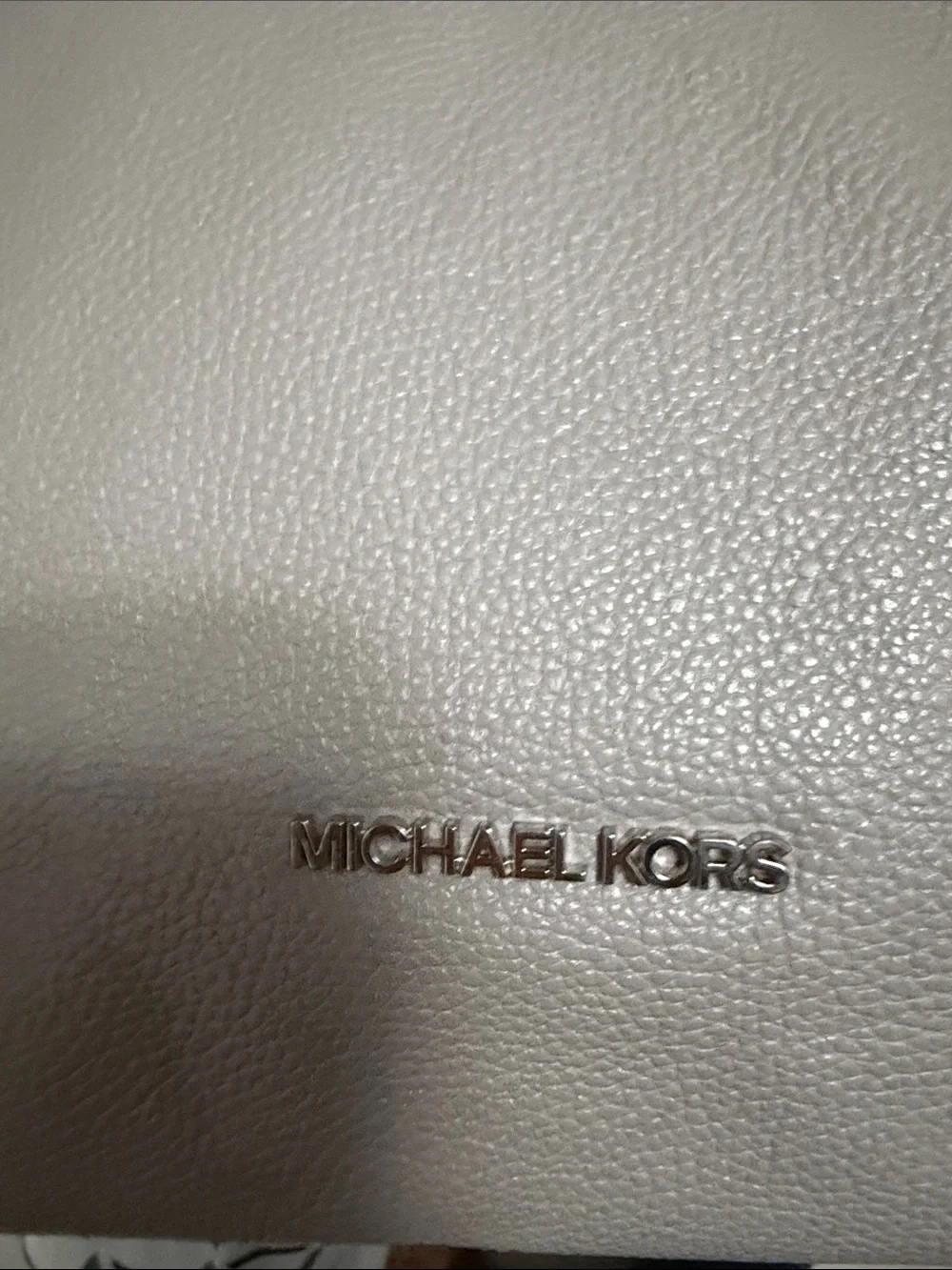 Michael Kors Pebbled Leather Shoulder Hobo in Taupe Gray